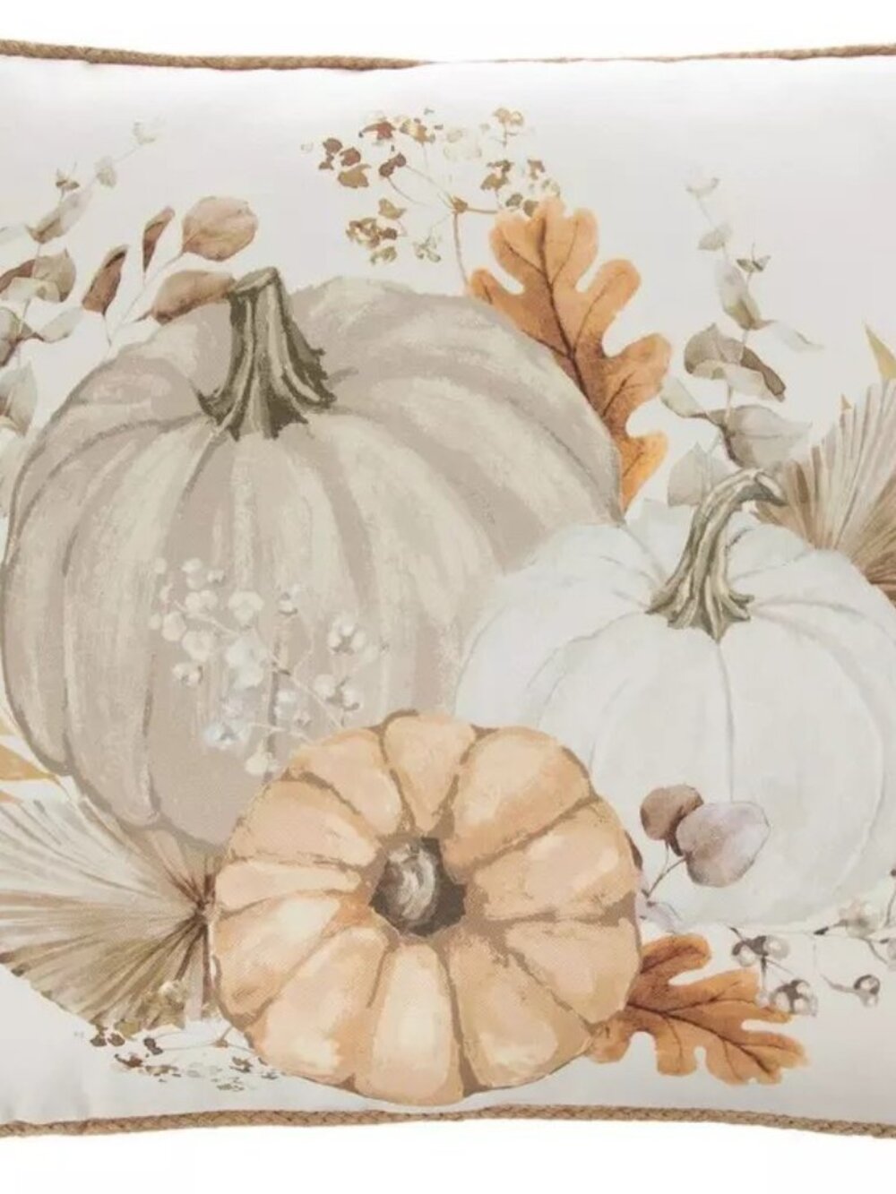 Robert Stanley Fall Classics Pumpkins & Leaves Pillow Cover NIP